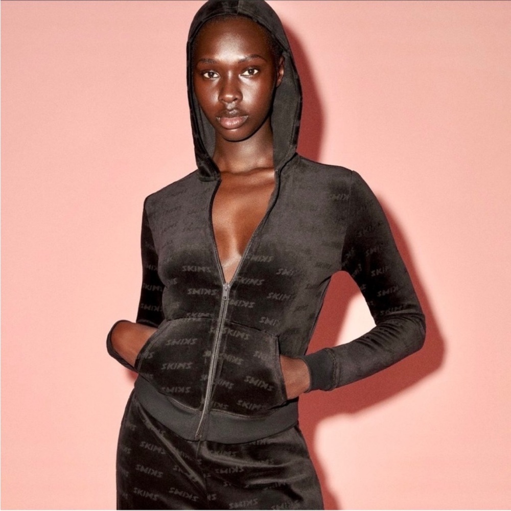 Skims logo velour track suit Set